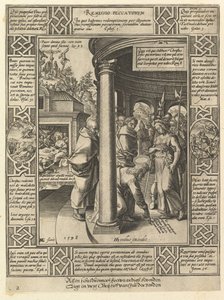Syndernas förlåtelse, från allegorierna om den kristna trosbekännelsen, 1598 av Hendrik Goltzius