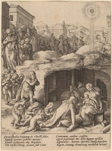 Tillbedjan av Magi av Hendrik Goltzius
