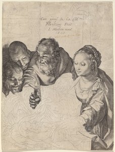Tillbedjan av herdarna av Hendrik Goltzius
