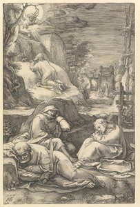 The Agony in the Garden, från The Passion of Christ, 1597. av Hendrik Goltzius