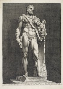 Kejsaren Commodus som Hercules av Hendrik Goltzius