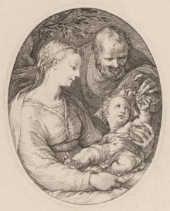 Den heliga familjen av Hendrik Goltzius