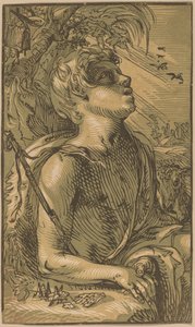 Den unge helige Johannes döparen av Hendrik Goltzius