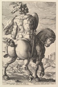 Titus Manlius, från serien The Roman Heroes, 1586. av Hendrik Goltzius