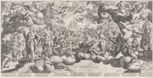 Amors och Psyches bröllop av Hendrik Goltzius after Bartholomaeus Spranger