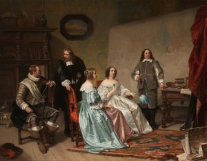 Prinsessan av Orange på besök i Bartholomeus van der Helsts verkstad