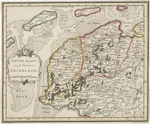 Karta över Friesland Ny karta över provinsen Friesland (titel på objekt) av Hendrik Kloekhoff