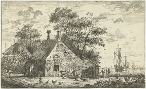 Gård vid en flod