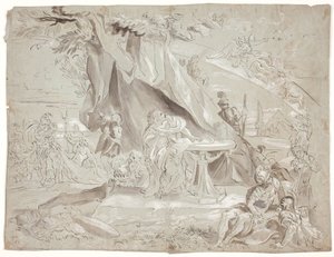 Allegorisk komposition av Hendrik Krock