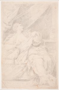 Lucretia trycker in dolken i hennes bröst