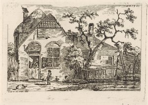 Pojke med båge på en gård av Hendrik Marcus Schouten