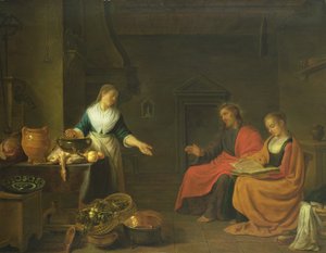 Kristus i Martas och Marias hus, 1645