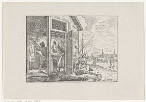 Figurer i en smedja och i arbete på fälten av Hendrik Numan