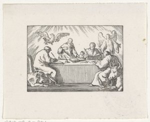 Fyra evangelister skriver sitt evangelium av Hendrik Numan