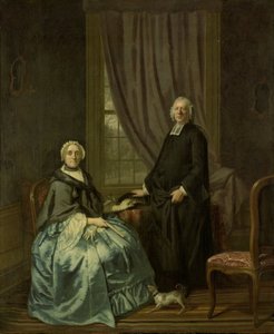 Porträtt av Petrus Bliek, remonstrant minister i Amsterdam, med sin hustru Cornelia Drost