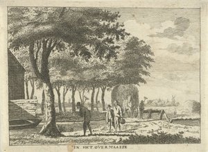Jordbruk på en bit mark I Overmaasse (titel på objekt) Landskap i Schieland-regionen (serietitel)