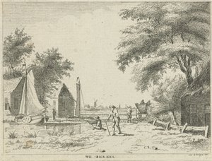 Utsikt över en flod I Berkel (titel på objekt) Landskap i Schieland-regionen (serietitel)