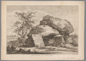 Dolmen nära byn Midlaren Hunnebädd av Midlaren (titel på objekt) Nio ansikten i Drenthe (serietitel) IX Ansikten i och nära Drenthes landskap (serietitel på objekt)