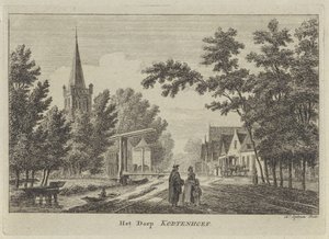 Utsikt över Kortenhoef The Village Kortenhoef (titel på objekt) av Hendrik Spilman