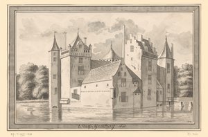 Utsikt över Slot Assumburg nära Heemskerk, 1640 