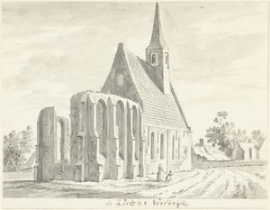 Utsikt över den vita kyrkan i Noordwijkerhout