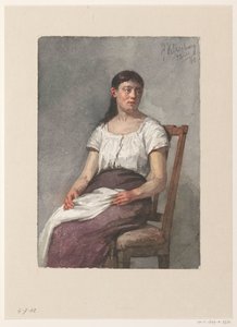 Sittande tjej