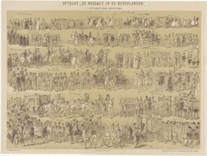 Nassaus procession i Nederländerna. (1 september 1888, Amsterdam.) (titel på objekt) av Hendrik Verlint