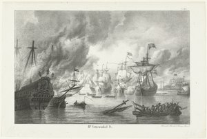 Resan till Chatham, 1667 av Hendrik Vettewinkel