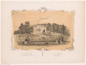 Utsikt över Sonsbeek herrgård Sonsbeek (nära Arnhem) (titel på objekt) Arnhem (serietitel på objekt)