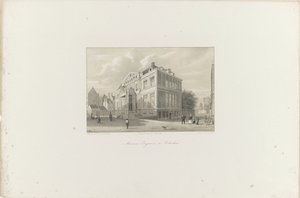 Utsikt över Museum Boijmans i Rotterdam, 1854 Museum Boijmans i Rotterdam (titel på objekt) Society for the Promotion of Toonkunst, dess musikfestival och staden Rotterdam. minne av året 1854 (serietitel på objekt)