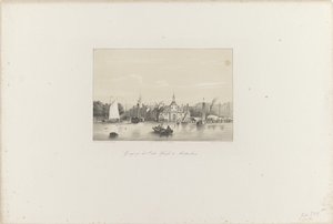 Utsikt över Oude Hoofd i Rotterdam, 1854 Utsikt över Oude Hoofd i Rotterdam (titel på objekt) Society for the Promotion of Toonkunst, dess musikfestival och staden Rotterdam. minne av året 1854 (serietitel på objekt)