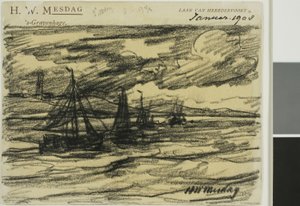 Fartyg till sjöss av Hendrik Willem Mesdag