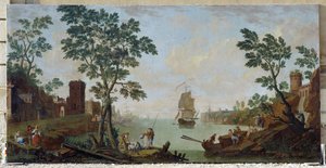 Utsikt över en medelhavshamn