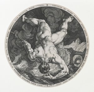 Tantalus, från de fyra disgracers av Hendrik and Cornelisz. van Haarlem Cornelis Goltzius