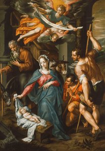Tillbedjan av herdarna, av Hendrick de Clerck