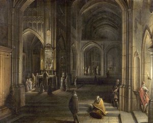 Interiör av en kyrka, 1620