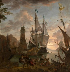 Oriental Seaport (olja på duk)