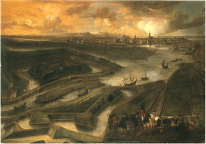 Utsikt över Oostende (olja på duk)