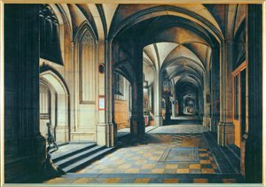 Kyrka interiör. Natteffekt ...