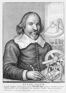 Elias Allen (ca 1588-1653) graverad av Wencelaus Hollar (1607-77) (bw foto)