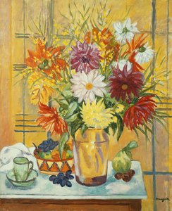 Blommor i en vas; Blommor i en vas av Henri Charles Manguin