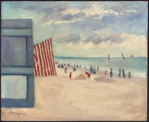 Stranden vid Touquet av Henri Charles Manguin