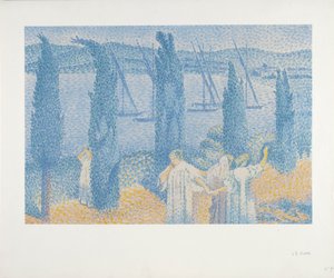 Der Spaziergang oder die Zypressen von Henri-Edmond Cross