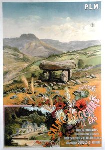 Affisch med reklam för Saint Nectaire le bas, Auvergne (färglitografi) av Henri-Garnier Tanconville