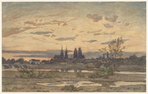 Utsikt över Moulins av Henri-Joseph Harpignies