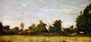 Landskap med stuga av Henri Joseph Harpignies