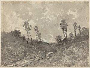 Väg vid Hérisson av Henri-Joseph Harpignies