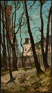 Vy över Louvren, med Grande Galerie och Pavillon de Flore av Henri-Joseph Harpignies
