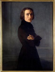 Porträtt av Franz Liszt av Henri (1814-82) Lehmann