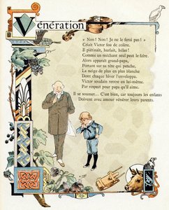 Illustration till "Alfabetet med goda exempel", ca 1890 (gravyr)